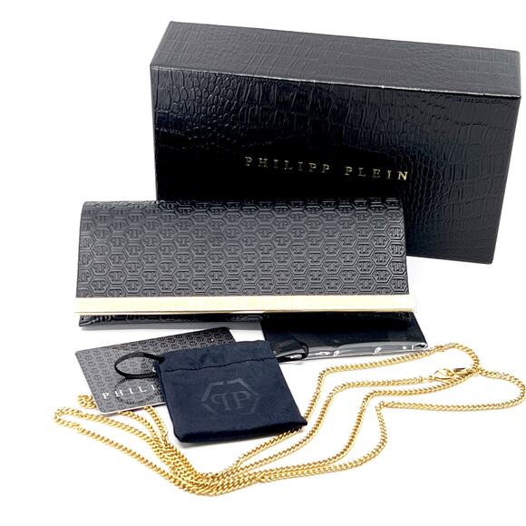 NEW!!! PHILIPP PLEIN Sunglasses Plein Crystal Lux SPP031S Col.0700 Authentic - Picture 13 of 13